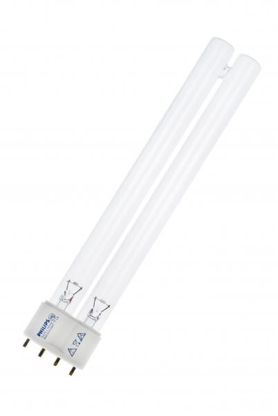 Photo PHI UVC PL-L 18W Fluorescent compact 2G11 18W Germicide TUV HNS Clair 28x227mm | Ref : 50600105209