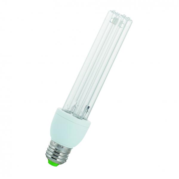 Photo BAI UVC Fluorescent compact E27 240V 15W Germicide TUV HNS Clair 48x182mm | Ref : 60600038485