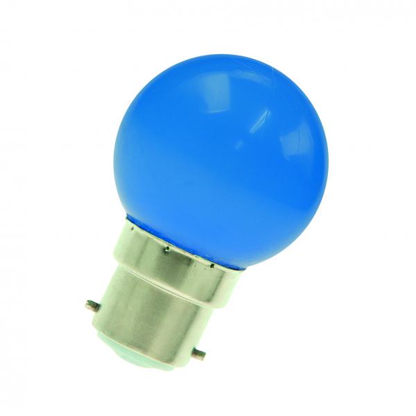 Photo BAI EcoPack BaiColour LED Party Bulb Sphrique G45 B22d 1W Bleu 5lm 230V-240V | Ref : 80100029682