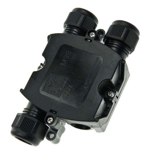 Photo BAI Connecteur �tanche M98 1 entr�e - 2 sorties 3 P�les Approuv� pour 17.5A | Ref : 92100033031