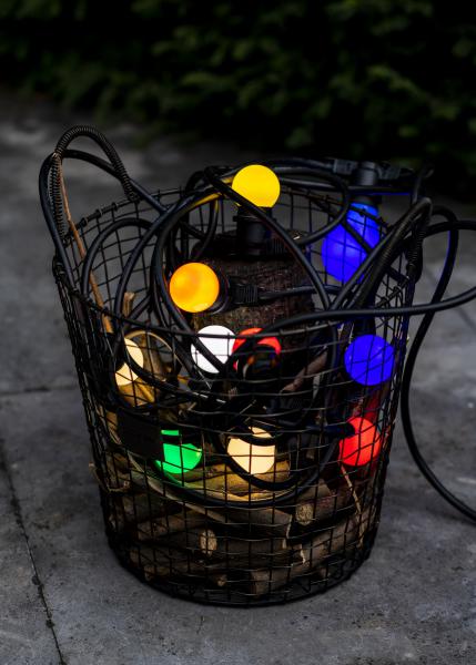 Vignette 2 produit BAI Guirlande � douilles 10m Noir avec 10x E27 Max 25W par Douille IP44 Classe 2 | Ref : 141336