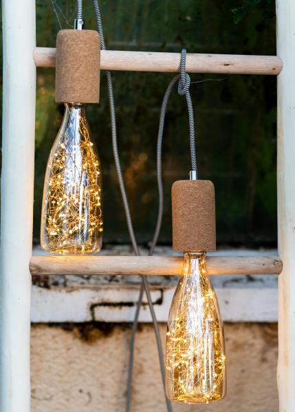 Vignette 2 produit BAI Lampe suspension Cork Lige E27 avec 1.5M Cble Textile Noir/Blanc 2x0.75mm | Ref : 141482