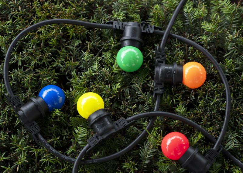 Vignette 2 produit BAI EcoPack 5pcs LED Party Bulb G45 E27 1W Multicolore Rouge, Vert, Bleu, Jaune | Ref : 143753