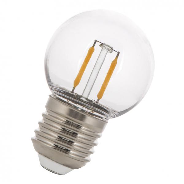 Vignette 2 produit BAI EcoPack 5pcs LED Filament Safe Sphrique G45 E27 2W 2700K Clair 180lm (19W) | Ref : 144082