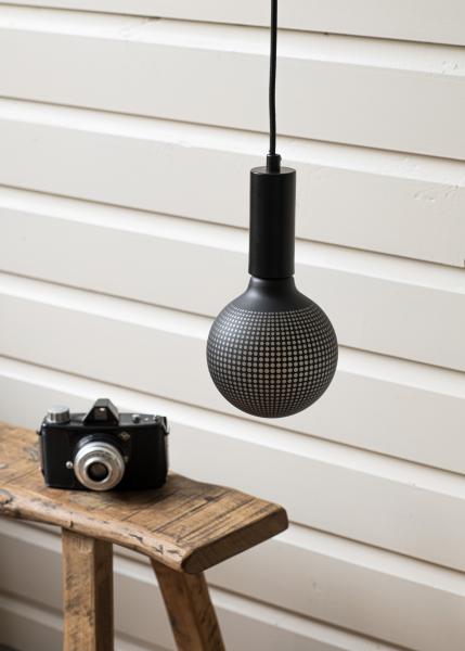 Vignette 2 produit BAI Lampe suspension Fuji E27 Noir avec 1.5M Câble Textile Noir 2x0.75mm² | Ref : 145020