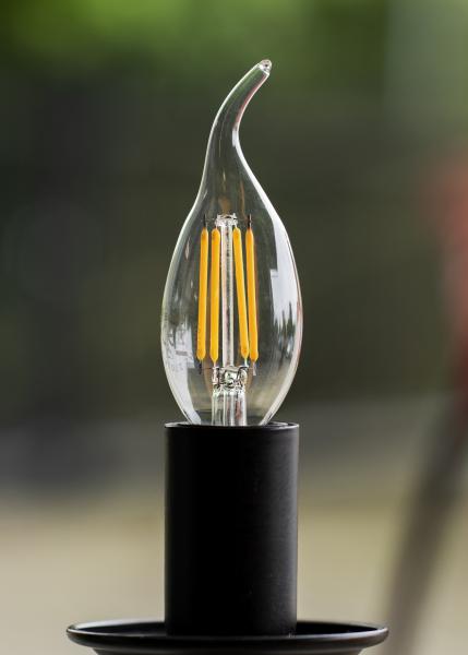 Vignette 2 produit BAI LED Filament Flamme Coup De Vent C35 E14 3W 2700K Clair 350lm (32W) 230V | Ref : 80100035363