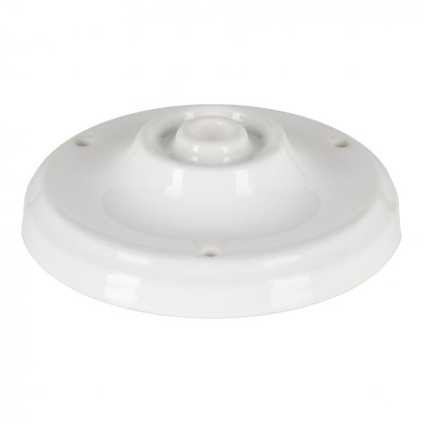 Vignette 3 produit Ref : 139707 | BAI Rosace en Porcelaine Blanc 100x33mm avec serre-câble