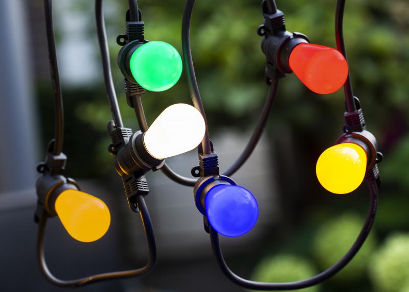 Vignette 3 produit Ref : 141336 | BAI Guirlande � douilles 10m Noir avec 10x E27 Max 25W par Douille IP44 Classe 2