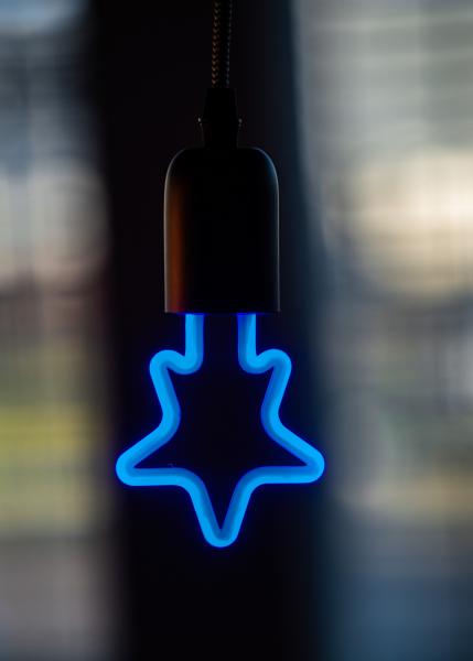 Vignette 3 produit Ref : 143068 | BAI LED Party Bulb Neon Etoile E27 4W Bleu 70lm 230V-240V 360 82x120mm