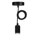BAILEY ELECTRIC Bai lampe suspension bari e27 noir avec 1.5m cble textile noir 2x0.75mm 141479