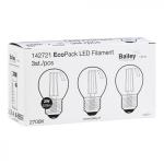 BAILEY ELECTRIC ET ELECTRONICS Bai ecopack 3pcs led filament sphrique g45 e27 2w 2700k clair 220lm (22w) 230v 142721