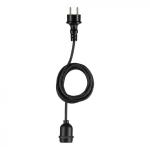 BAILEY ELECTRIC ET ELECTRONICS Bai lampe suspension extrieur ip44 e27 noir avec 3m cble en caoutchouc 2x1.0mm 143003