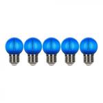 BAILEY ELECTRIC ET ELECTRONICS Bai ecopack 5pcs led party bulb filament sphrique g45 e27 0.6w bleu 5lm 230v 143029