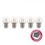 BAILEY ELECTRIC ET ELECTRONICS Bai ecopack 5pcs led filament safe sphrique g45 e27 2w 2700k clair 180lm (19w) 144082