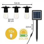 BAILEY ELECTRIC Bai guirlande solaire 5.4m 10 led filament st45 ip44 + panneau solaire 126x126mm 145439