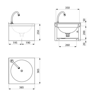 Photo Lave-mains SXS mcanique complet Inox 30 | Ref : 182310