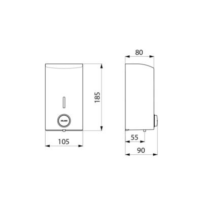Photo Distributeur de savon liquide 0,5L Inox | Ref : 510583