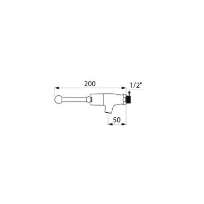 Photo TEMPOSTOP lavabo M1/2  robinet mural  l | Ref : 746410
