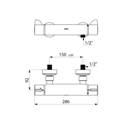 Photo Mitigeur douche therm. SECURITHERM Secur | Ref : H9741