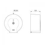 DELABIE Distributeur de papier wc pr bobine 200 2901