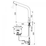 DELABIE Binoptic mix lavabo m3/8  mitigeur h.250 498MCHLH