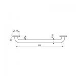 DELABIE Barre d'appui 32 l.900 nylon blanc 50509N