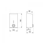 DELABIE Distributeur de savon liquide 0,5l inox 510583