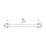 DELABIE Barre d'appui eco 25 l.400 inox poli br 531