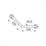 DELABIE Barre  135 eco 25 220x220 inox poli b 550