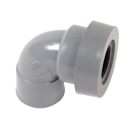 Photo Coude simple  joint  32 mm, femelle-femelle  8730,  coller, gris, en PVC | Ref : CF88J