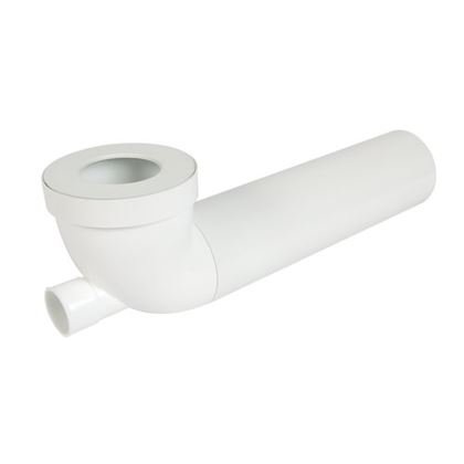 Photo Pipe longue de WC avec piquage femelle  40, en PVC blanc,  100 | Ref : CTWP40
