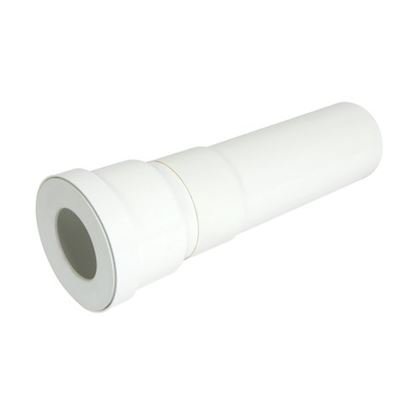 Photo Pipe de WC sortie droite,  100, en PVC blanc,  DM mini 85,  DM maxi 107 | Ref : QW3340