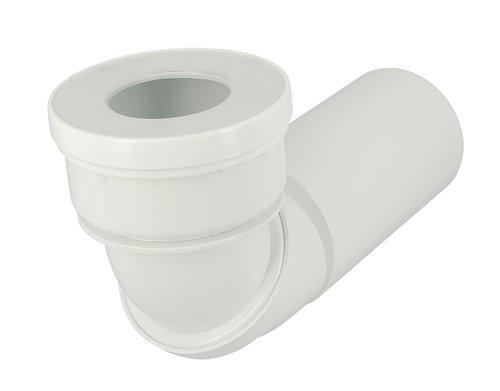 Photo Pipe orientable de WC, droite/coudée, en PVC blanc, Ø 100 | Ref : PORTWC