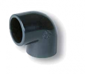 NICOLL Coude vacuation,  32 mm, 90, femelle-femelle, pvc  coller, gris C32F