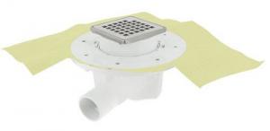 NICOLL Siphon docia pour sols carrels, avec grille, sortie horizontale SICAX10IHNC