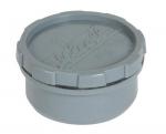 NICOLL Tampon de visite avec bouchon,  40 mm, mle-femelle,  coller, gris, en pvc FH