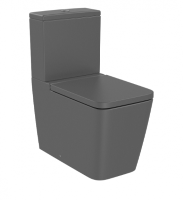 ROCA Square - cuvette au sol rimless  vacuation dual-coloris onyx A342536640