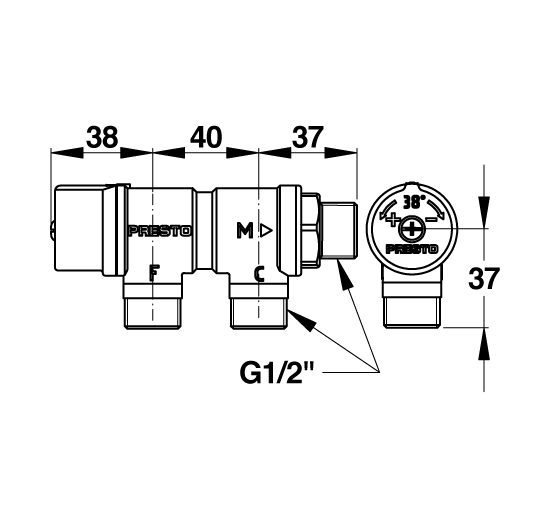 Vignette 2 produit Rgulateur thermostatique 1/2 | Ref : 29006