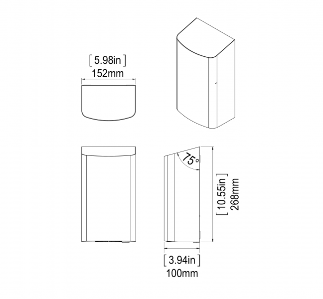 Vignette 2 produit C-DRY Sche-mains mural inox | Ref : 60365