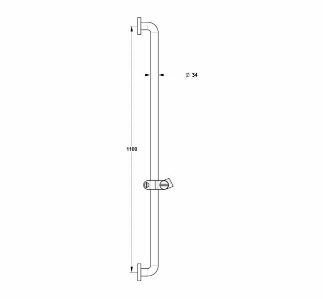 Vignette 2 produit Barre 34 aluminium abs et coulisseau | Ref : 60664