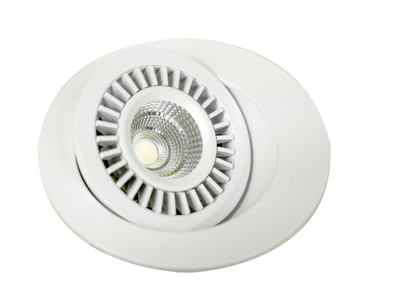 Photo DISCO 7W spot rond BLANC BBC orientable | Ref : 7WDL60WBNC