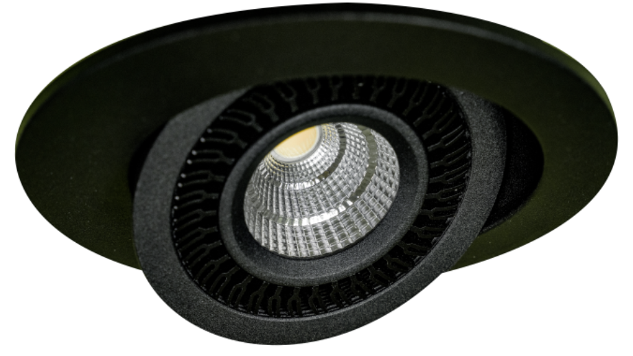 Photo DISCO Spot 7W noir orientable & recouvrable CTC 2700/3000/4000K - 540 lm - Modle compatible RT 2012 | Ref : 7WDL60BCTC