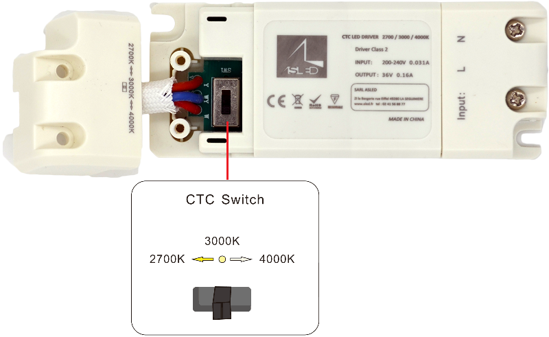 Vignette 2 produit DISCO Spot 7W blanc orientable & recouvrable CTC 2700/3000/4000K - 540 lm - Modle compatible RT 201 | Ref : 7WDL60WCTC
