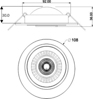 Vignette 3 produit Ref : 7WDL60WBNC | DISCO 7W spot rond BLANC BBC orientable