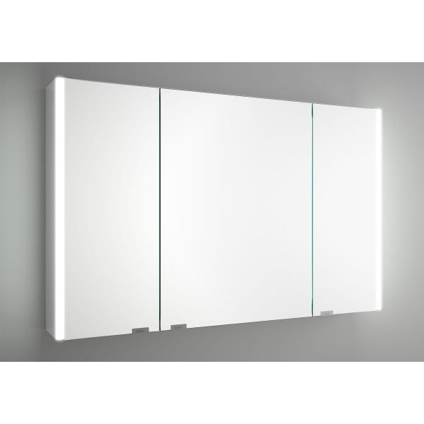 Photo Armoire ALLIANCE 1200 3 portes miroir double avec interrupteur et prise et lumiè | Ref : 83223