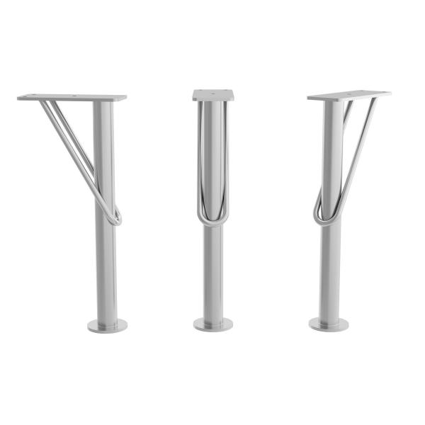Photo Jeu 2 pieds DEVA CHROME Hauteur 330 mm | Ref : 84127