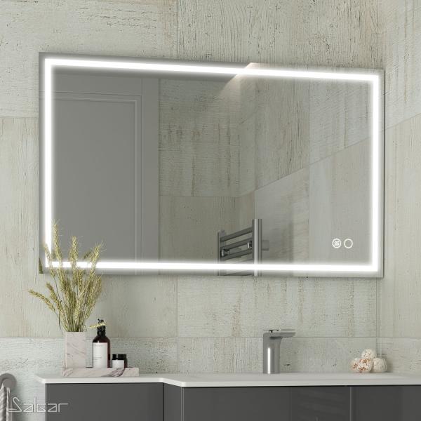 Photo Miroir CHICAGO 1000 horizontale/verticale lumire led (30 W) IP44 1000 x 600 mm | Ref : 87854