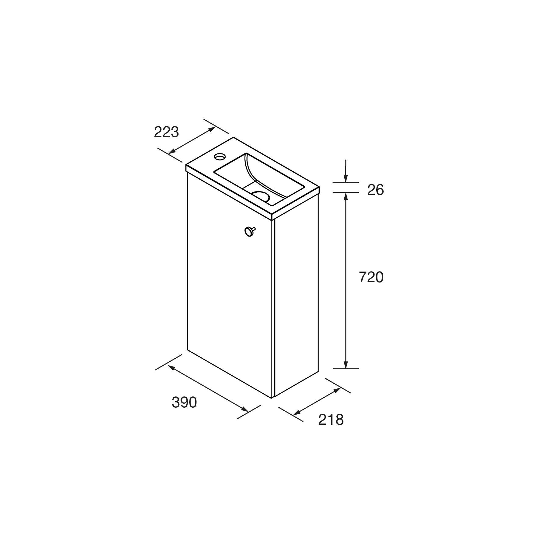 Vignette 3 produit Ref : 106313 | Meuble salle de bain MARVILLE CHNE AFRICAIN