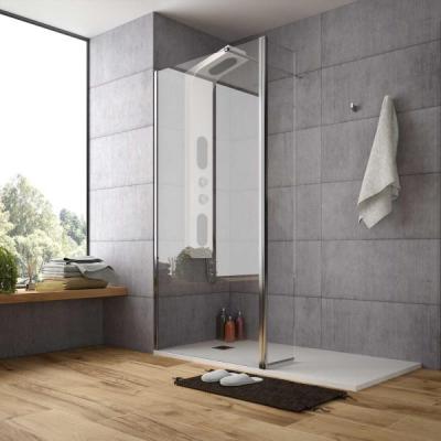 SALGAR Paroi de douche heaven walk fixe avec volet pivotant paillettes transparentes 10 21716