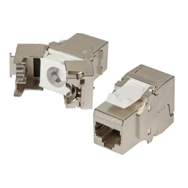 Photo Embase RJ45 Keystone Cat 6 FTP à sertissage rapide | Ref : 1010788